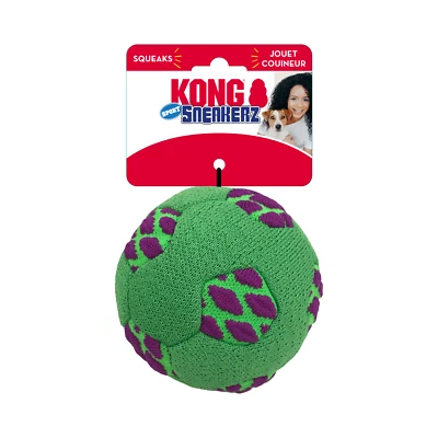 KONG Sneakerz Sport Soccer Ball M 11,5cm Hund quietschend + robustes Spielzeug - Bild 1 von 2