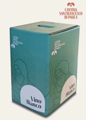 CANTINA SAN FRANCESCO DI PAOLA VINO BIANCO IN BAG IN BOX DA 10 LT VENDEMMIA 2024