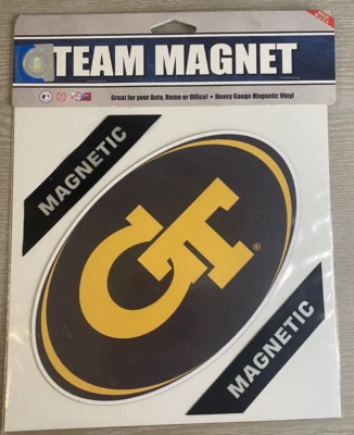 Georgia Tech Chaquetas Amarillas Imán Calibre Pesado Vinilo Auto Imán 8 pulgadas NUEVO Foto 1 de 3