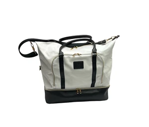 Ava Kensington Weekender Black And White Travel Tote Bag Shoulder Strap Unisex - Picture 1 of 10