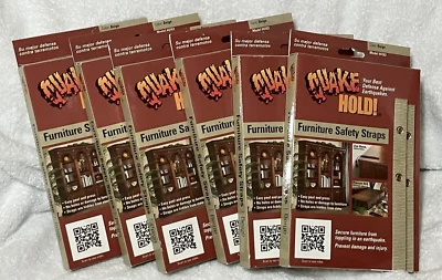 ¡SÉ SEGURO!  Lote de 6 cajas (12 correas) correas para muebles Quake Hold #4163 BEIGE  Foto 1 de 4