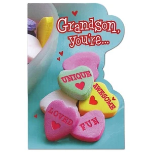 Dulce Tarjeta del Día de San Valentín PARA NIETO, Candy Hearts de American Greetings +✉ - Imagen 1 de 5