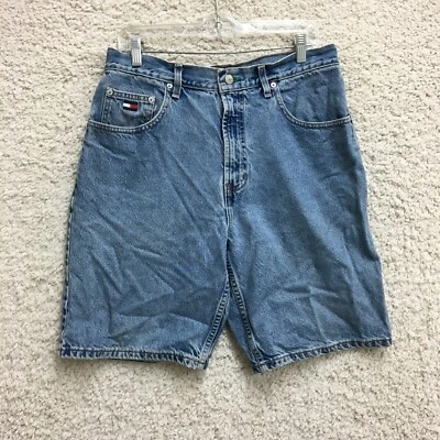 Pantalones Cortos Tommy Hilfiger 34 Hombres Azul Denim Informales Jeans Freedom Bermuda Años 90 DE COLECCIÓN Foto 1 de 4