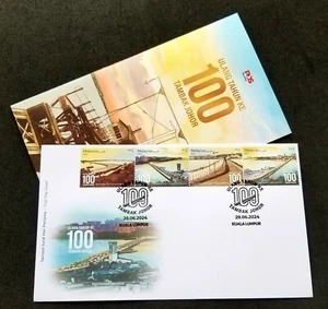 [SJ] Malaysia Singapore Joint Issue 100th Johor Causeway 2024 Bridge (FDC) - Picture 1 of 7