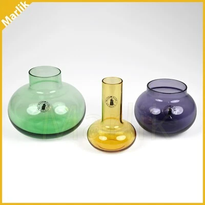 Edición limitada. Juego de 3 mini jarrones de vidrio IKEA TJARLEK, 505.871.02 calidad hecha a mano Foto 1 de 4