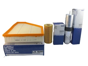 BMW 3 Series 335d 3.0 D Service Kit Oil Air Fuel Filter 2010 Onward MAHLE 242BHP - Picture 1 of 3