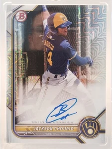 2022 Bowman Chrome Mega Box Chrome Mojo Auto Jackson Chourio #BCMA-JCR - Picture 1 of 2