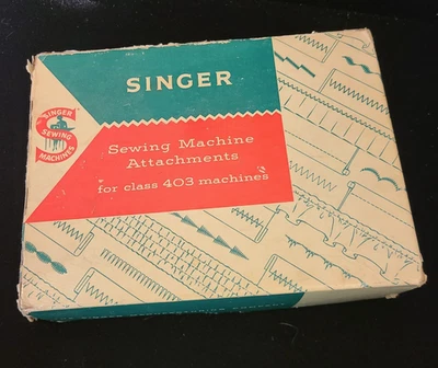MÁQUINA DE COSER CANTANTE VINTAGE Accesorios Clase 403 Máquinas Caja Original Foto 1 de 4