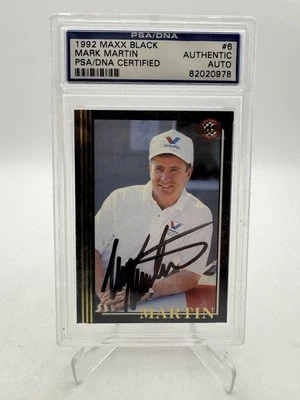 1992 Maxx Black Mark Martin Hand Signed Autograph PSA DNA Verified Authentic - Image 1 of 2