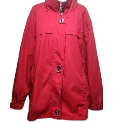 Vintage Northcrest Women's Plus Nautical Lined Full-Zip Rain Jacket Size 2X — 第 1/4 张图片