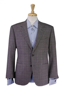 Enzo Custom ткани серый черный фиолетовый проверить окно шерсти Sportcoat 40с - Изображение 1 из 4