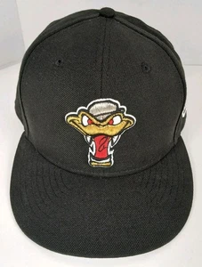 New Era 59FIFTY Wisconsin Timber Rattlers MiLB Hat 7 1/2 Black Wool Fitted READ - Picture 1 of 18