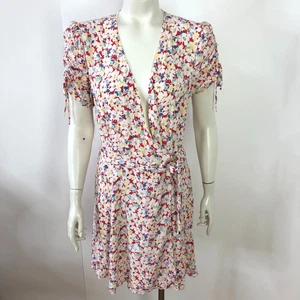 Polo Ralph Lauren 14 Faux Wrap Above Knee Dress All Over Print Floral MINT - Picture 1 of 16