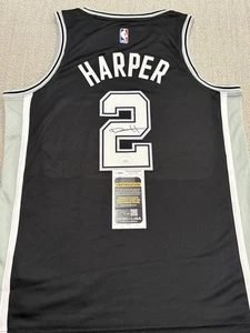 Camiseta deportiva de baloncesto firmada autografiada por Dylan Harper de los San Antonio Spurs con certificado de autenticidad JSA - Imagen 1 de 2
