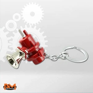 TURBOCHARGER BLOW OFF VALVE BOV STYLE CAR KEYCHAIN ALLOY KEYRING KEY FOB RED - Picture 1 of 3
