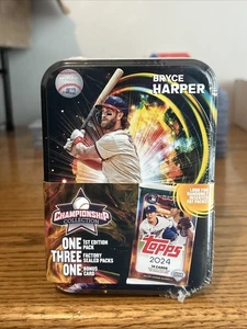 2025 Topps Bryce Harper Collector Tin 4 Topps Packs MLB Factory Sealed🔥🔥🔥🔥 - Picture 1 of 1