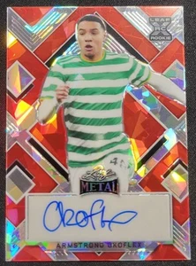 ARMSTRONG OKOFLEX 2022 LEAF METAL PRISMATIC RED XRC AUTO #2/3 SOCCER - Picture 1 of 2