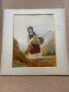 Impresión/Litografía NIÑA PINTADA A MANO CON CESTA por Meyer Von Bemen - Imagen 1 de 5