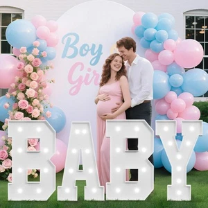 3FT Baby Marquee Letters, Baby Letters for Baby Shower Decorations for Girl B... - Picture 1 of 8