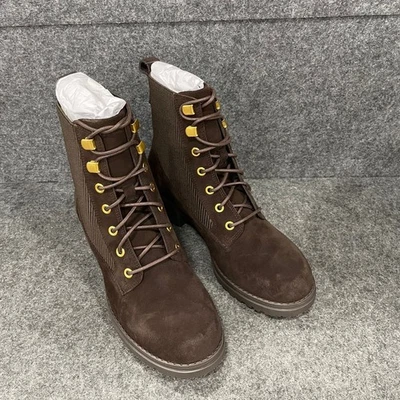 Botas de combate COLE HAAN Camea WP II femininas tamanho EUA 7,5 B Dark Choco - Imagem 1 de 4