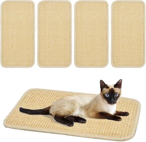 Aemygo 5 Pcs Cat Scratcher Mat, 15.7X 8 Inch Sisal Cat Scratching Pad with Ad... - Picture 1 of 12