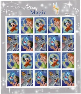 Scott #4195a (4192-95) Disney Magic Sheet of 20 Stamps - MNH - Picture 1 of 2