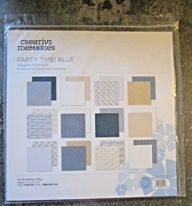 Creative Memories 12x12 Party Time! BLAUES Designerpapier Paket - 12 Blatt NEU 2021 - Bild 1 von 2