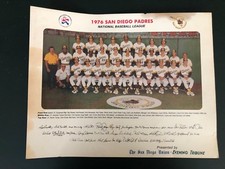 1976 SAN DIEGO PADRES 14x11 Team Photo - Union Tribune