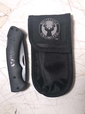 Cuchillo Whitetails Unlimited 2 Hojas Nuevo Sin Usar.  Foto 1 de 4