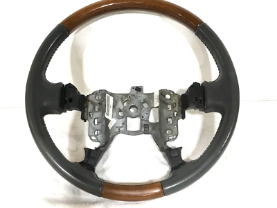 2000-2005 CADILLAC DEVILLE  STEERING WHEEL WITH DARK GREY LEATHER - Image 1 of 4