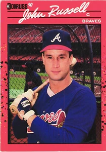 1990 - Donruss -- JOHN RUSSELL -- Card # 458 -- Atlanta Braves - Picture 1 of 2