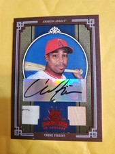 Chone Figgins 2005 Diamond Kings Frame Red Auto/Jersey/Bat #38/100