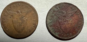 Moneda de 5 centavos M de Estados Unidos de Filipinas 1925 y 2 monedas de bajo grado - Imagen 1 de 4