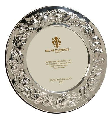 ARGENTO CORNICE PORTAFOTO in ARGENTO MASSICCIO 925 *MORE / 19×19 TONDA - Immagine 1 di 4