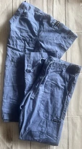 Grey's Anatomy Men’s Small Light Blue Set  Pair of Scrubs - Picture 1 of 7