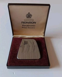 Vintage Ronson Lighter Varatronic Piezo-Electric Made in England With BOX - Picture 1 of 11