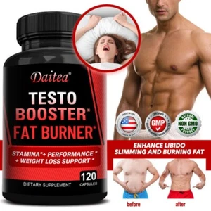 TESTO BOOSTER FAT BURNER Cápsulas Crecimiento Muscular Natural Testosterona Booster - Imagen 1 de 12