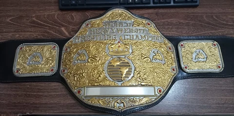 WCW Big Gold World Wrestling Heavyweight Champion Belt Ric Flair Hogan Randy MCP Cover