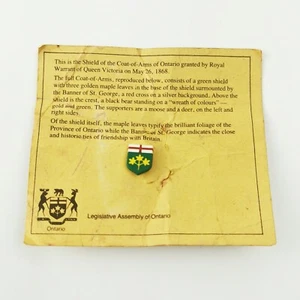 ~ Shield Of The Coat Of Arms Of Ontario ~ Legislative Assembly ~ Pin Badge ~ - Picture 1 of 2