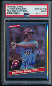 1986 DONRUSS #477 Darren Daulton signed auto autograph PSA/DNA deceased blue sig