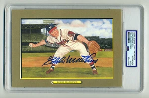 EDDIE MATHEWS PSA/DNA SIGNED PEREZ STEELE GREAT MOMENTS CARD - NICE - Picture 1 of 1