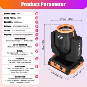 7R Sharpy 230W Zoom Moving Head Beam Light 8+16Prism Strobe Stage Party DJ Light - Bild 1 von 13