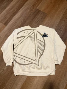 Pink Floyd Sweatshirt Mens XL The Dark Side of The Moon Crewneck Pullover Cream - Picture 1 of 6