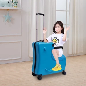 24 pulgadas PC ABS Azul Portátil Niños Maleta de paseo Niños Equipaje Juegos con Ruedas - Imagen 1 de 19