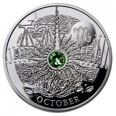 2013 Niue October Magic Stones of Happiness Proof Silver Coin - Image 1 of 2