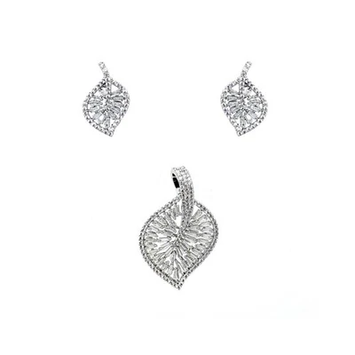 Ciondolo da donna placcato argento con orecchino indiano Bollywood Jerkin... - Immagine 1 di 4