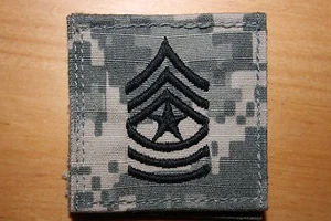 EE. UU. ACTUAL ACU SARGENTO MAYOR AFGANO SARGENTO MJR INSIGNIA TELA TENUE EE. UU. EE. UU. EE. UU. - Imagen 1 de 1