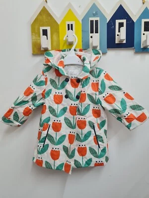 Next Baby Girls Waterproof Jacket Mac Coat 6-9 Months - Image 1 of 4