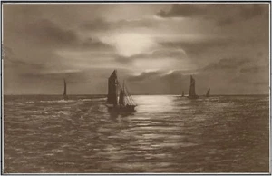 AK Hohenstein barco en el agua b/n realmente correr 31.7.34 (708-AK086) - Imagen 1 de 2