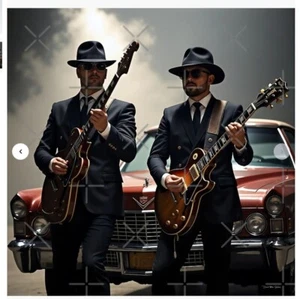 Guitar Gangsters and Cadillac Lovers Poster - 33.1" x 33.1" - Semi Gloss - Picture 1 of 2